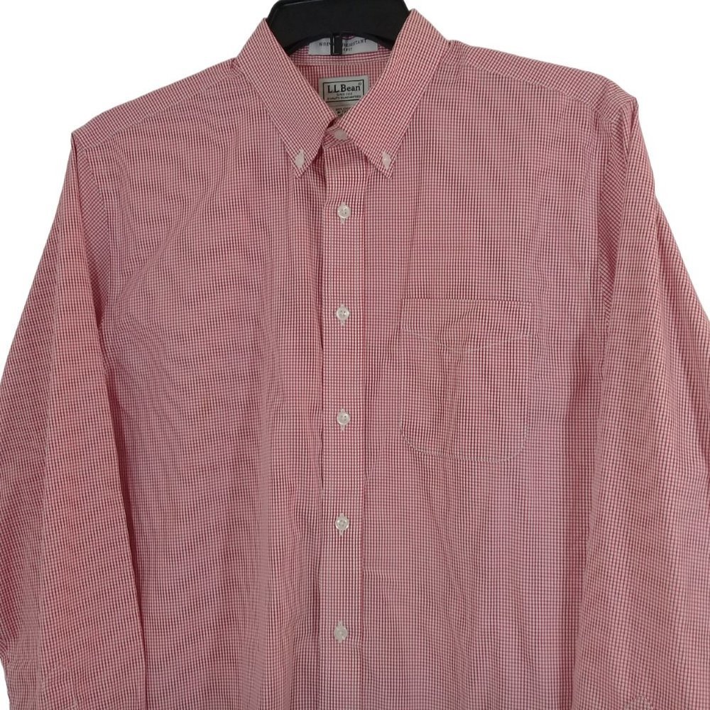 L.L. Bean Men's Check-Patterned Button-Down Long … - image 6